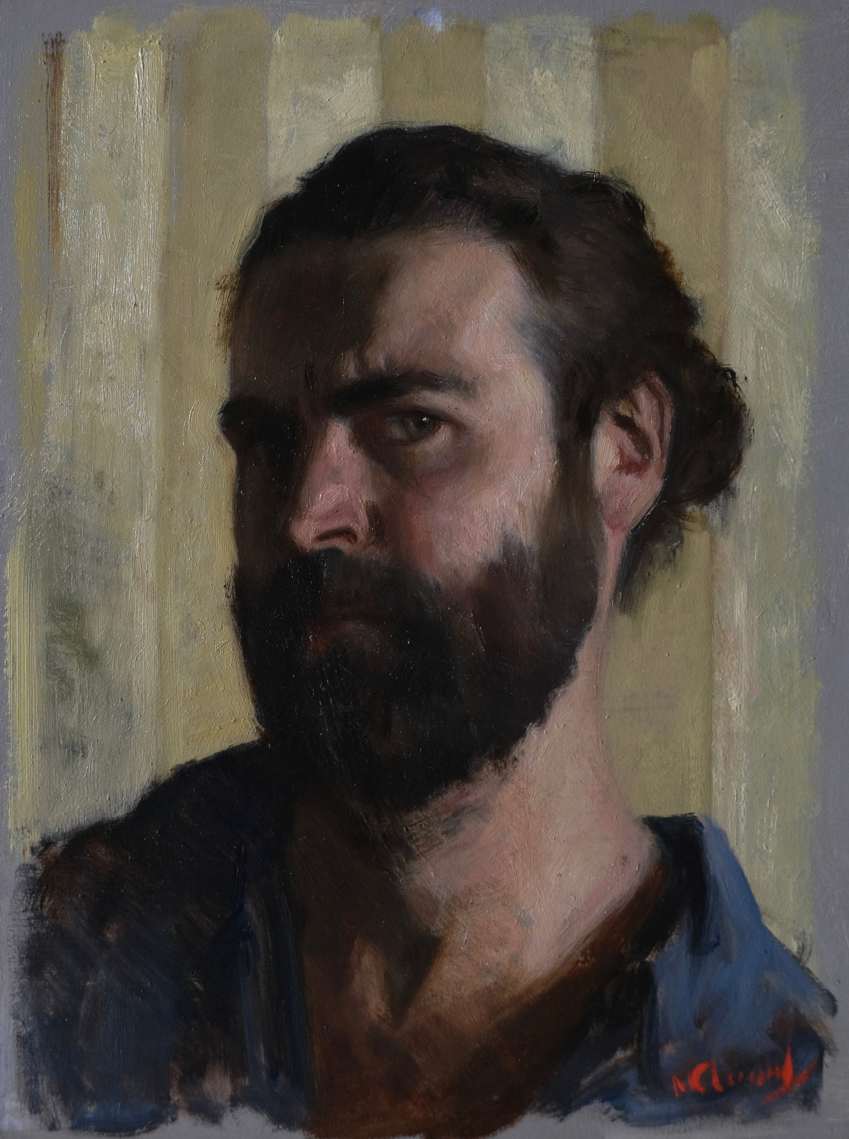Self Portrait in Green (Sketch)