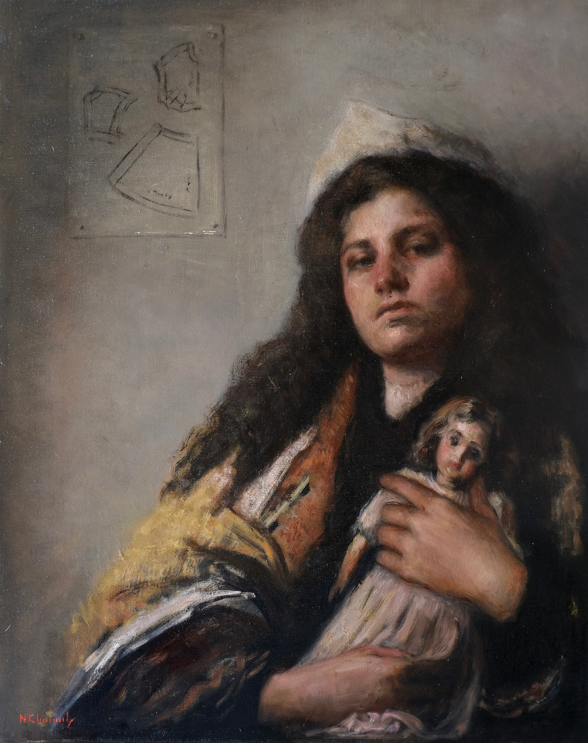 The Doll Maker (double painting)